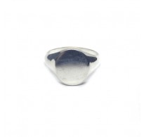 R002287 Custom Engraved Sterling Silver Signet Men Ring Plain Solid Genuine Stamped 925